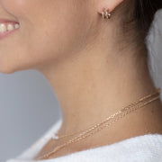 boucles ninon doubles minis-créoles plaquées or